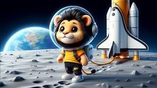 Sheru chand par kya kar raha hai? sheru in space, sheru wala cartoon #cartoon #space #kidsvideo