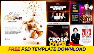 Christmas Flyer Design in Photoshop | CROSSOVER Free Templates