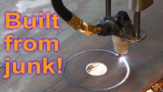 Junk-built CNC Plasma Cutter Table