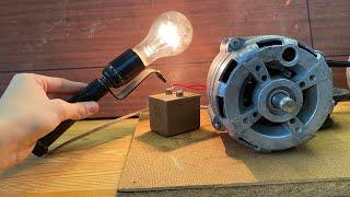 SIMPLE AND FREE GENERATOR FOR HOME! FROM ASYNCHRONOUS MOTOR WITHOUT MODIFICATION