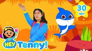 Baby Shark, Boo Boo Song and more! | Nursery Rhymes | Educational Videos for Kids | Hey Tenny!