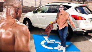 Karen Parks In Disabled Spot Then Gets INSTANT KARMA!