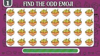 Find the ODD One Out - Find a Dish with a Unique Difference! |  Emoji Quiz