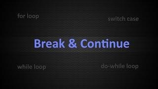 Break and continue statements explained with example - English subtitle