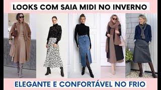 Como fazer look com SAIA MIDI no inverno