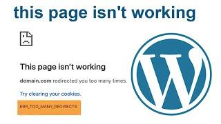 This Page isn’t Working in WordPress | WordPress Admin Dashboard login Issue