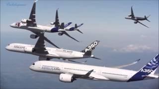 5 Airbus A350 XWBs voando juntos em formação. Incrível!!