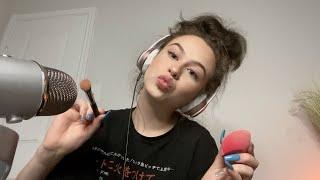 attempting ASMR while doing my makeup