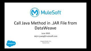 Call a Java method from a JAR file in DataWeave