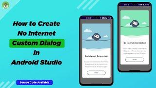 How to create No Internet Connection custom dialog with beautiful UI design| Android Studio Tutorial