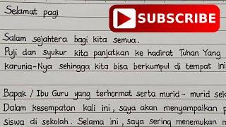 Contoh Naskah Teks Pidato Kepala Sekolah Tema "Kedisiplinan di Sekolah"