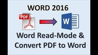 Word 2016 - Convert PDF in Word - How to Change MS Office Document File - Converting Import Export
