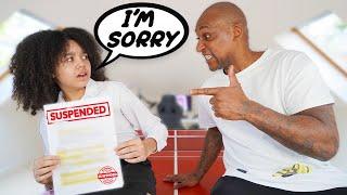 Telling My DAD I GOT SUSPENDED FROM SCHOOL!! Tiana Wilson