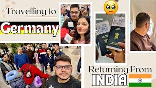 Traveling to Germany from India | Indian Couple's Travel Vlog ️| Indians in Germany| Travel vlog