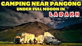 EP 385/ A HEAVENLY PLACE TO CAMP NEAR PANGONG LAKE IN LADAKH/ CAMPING IN AN OVERLANDER TRUCK