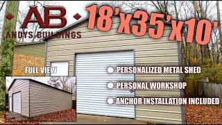 18’x35’x10' Versatile Garage- Andy's Buildings