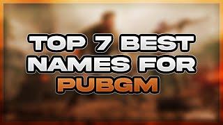 TOP 7 BEST NAMES FOR PUBG | UserName / Nick Name | GAMERx YT
