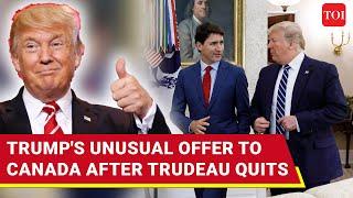 Trump's Exclusive Offer To Canada After Trudeau Quits: 'Merge With U.S., Get Security From Russia'