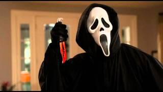 Ghostface (Roger Jackson) calls Dana