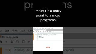 main() function in Mojo programming Language| mojo complete course shorts #ai #ml #mojo #python