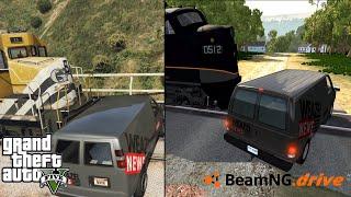 Beamng drive vs GTA V (physics comparison) #1