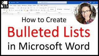 How to Create Bulleted Lists in Microsoft Word