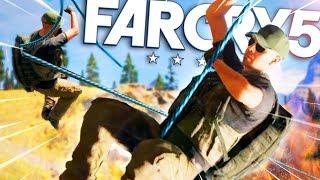 FLYING WITH ROPES in Far Cry 5?! we broke it again... (Co-op Funny Moments)