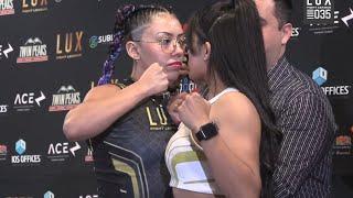 Danae Solangel Vera vs. Jahaziel Carrillo - Weigh-in Face-Off - (LUX Fight League 035) - /r/WMMA