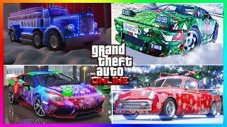 ALL NEW CHRISTMAS CARS, Rare Xmas Vehicles, LIVERIES, Bike/Truck, GTA 5 DLC 2024 (GTA Online Update)