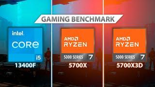 13400F VS 5700X VS 5700X3D - Cyberpunk 2077, Fortnite, Witcher 3... | AMD vs Intel GAMING BENCHMARK