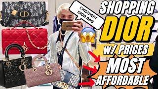 Found the MOST AFFORDABLE Bag at DIOR | SHOPPING at DIOR w/PRICES - Lady Dior + Caro + Bobby +Saddle