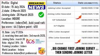 TCS Big Change: After Submitting Joining Survey Form Then Generating Direct Joining Letter on Portal