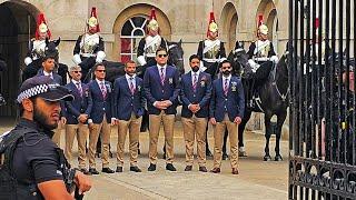 KING'S TROOP and an ARMY OF POLICE as THIS HAPPENS with The King's Guard at Horse Guards!