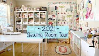 2021 UPDATED SEWING ROOM TOUR // Room Tour // Craft Room