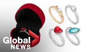 British discount store selling engagement rings for Valentine's Day