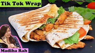 Tik Tok Wrap recipe ️ tiktok Trending Tortilla wrap with special sauce/ 4 fold wrap