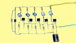 Amazing BC547 and 555 IC led chaser