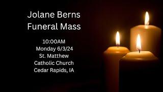 Jolane Berns Funeral Mass