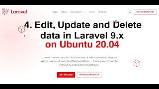 How to edit and update data in laravel 9.x | How to delete data in laravel 9.x | step by step hindi