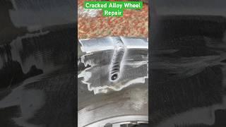 Cracked alloy wheel repair, aluminium TIG welding