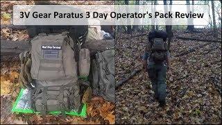 3V Gear Paratus 3 Day Operator's Pack Review and Gear Dump