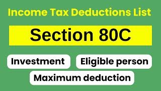 Income Tax Deductions  on Section 80C | FY:2023-24 (AY 2024-25) | chapter vi a deductions |