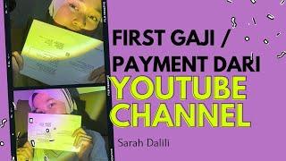 First Gaji / Payment Sarah dari Youtube  Lumayan ke?