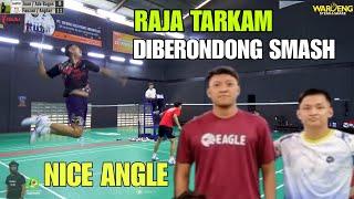 SMASH NGERI ! Raja Tarkam Juan / Ade Bagus Digempur Tim Mansion Tarung Badminton. Nice Angle Camera