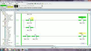 L1. Logic gate, Allen Bradley PLC. Ladder circuits in English.