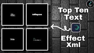 Top 10 Text Animation Presets|Trending Text Effect Alightmotion Xml|Text Effect Preset #jk_editz_05