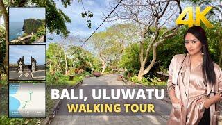  ULUWATU BALI INDONESIA: 4K VIRTUAL WALKING TOUR. Uluwatu Temple - The Best Park on the Bluff