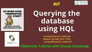 Hibernate Tutorial for beginners | Hibernate Full course - Query the database using HQL