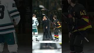 Prince Harry drops the puck 