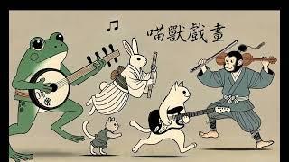 Shamisen X  Electric Guitar X Flute X Violin【喵獸戲畫】Background Music for Studying (AI-generated )